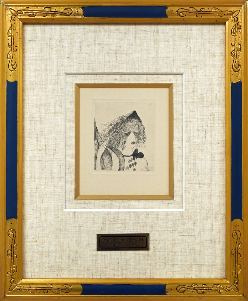 マリー ローランサン(Marie Laurencin)「エアの尼僧院長」エッチング(銅版画)