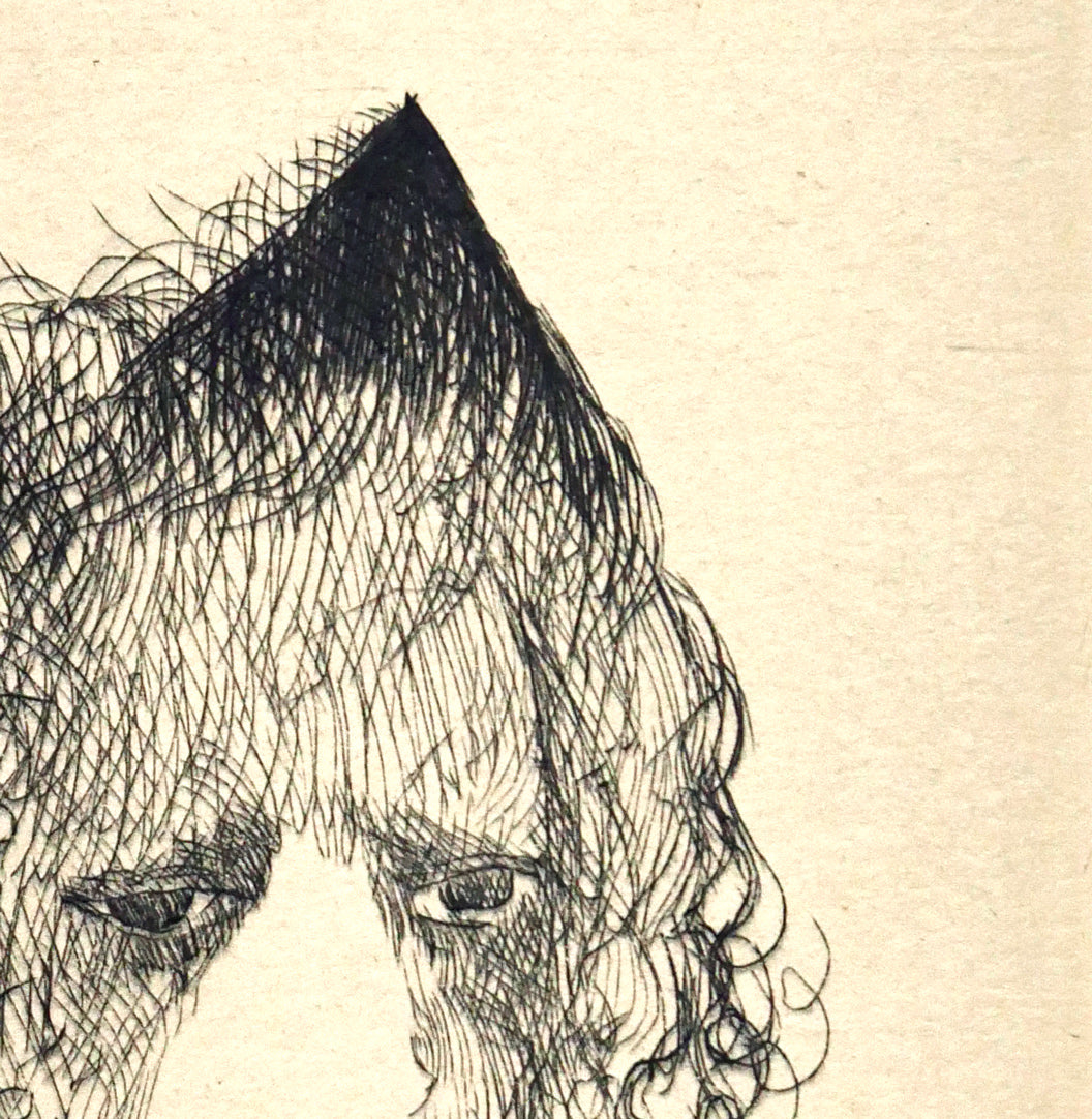 マリー ローランサン(Marie Laurencin)「エアの尼僧院長」エッチング(銅版画) 拡大画像2