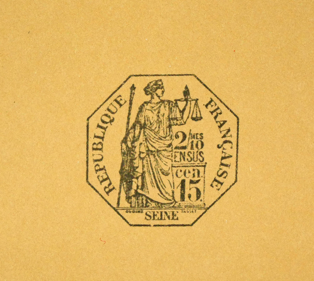 アンリ・ド・トゥールーズ=ロートレック(Henri de TOULOUSE=LAUTREC)「Aristide Bruant」リトポスター 印部分拡大画像