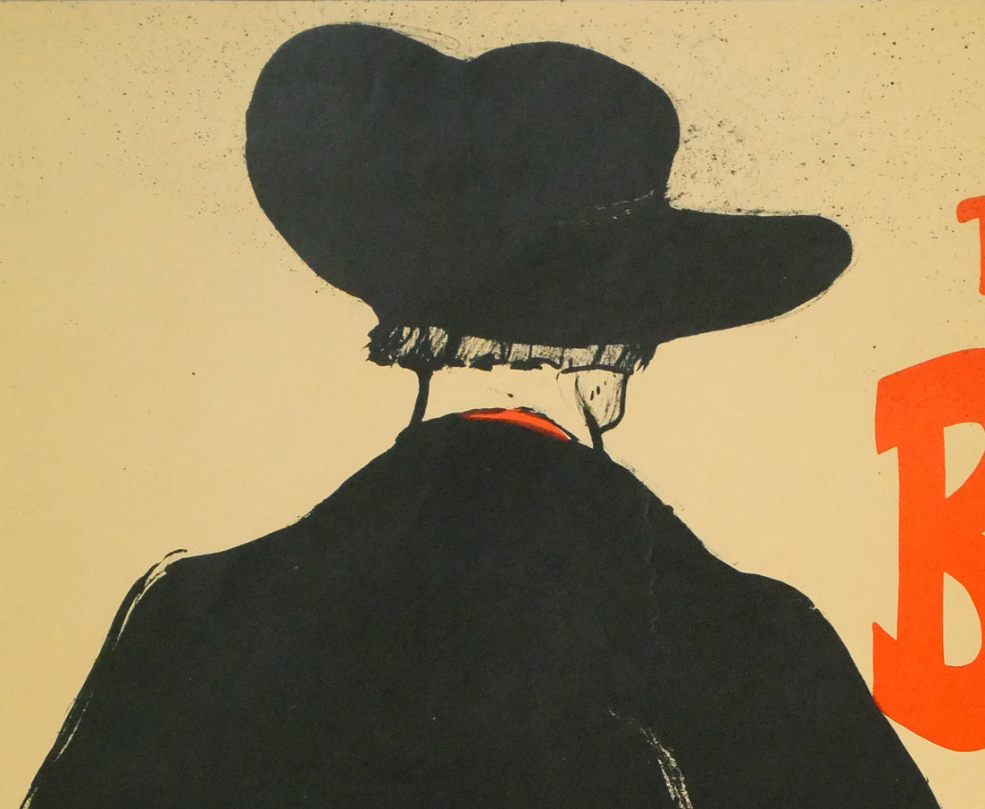 アンリ・ド・トゥールーズ=ロートレック(Henri de TOULOUSE=LAUTREC)「Aristide Bruant」リトポスター 拡大画像2