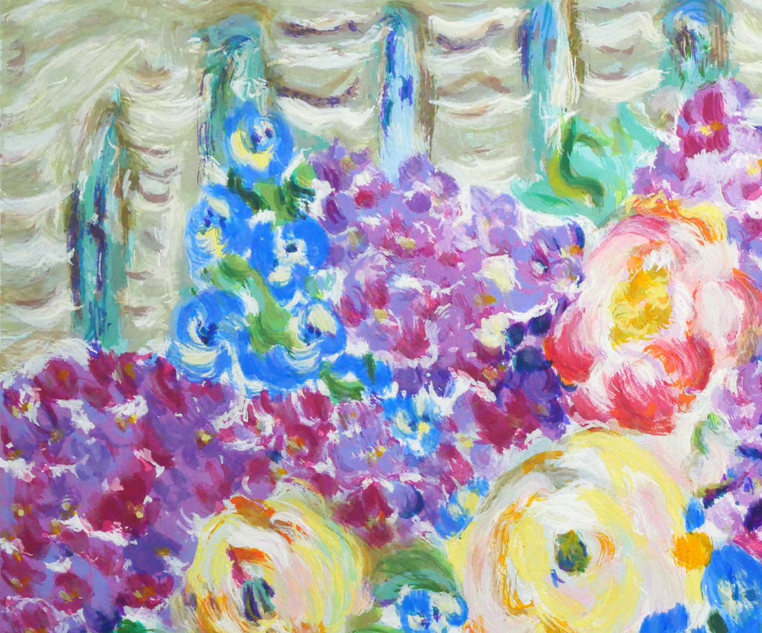 レスリー セイヤー(Leslie SAYOUR)「ブルーリボンベイス」シルクスクリーン版画 拡大画像1