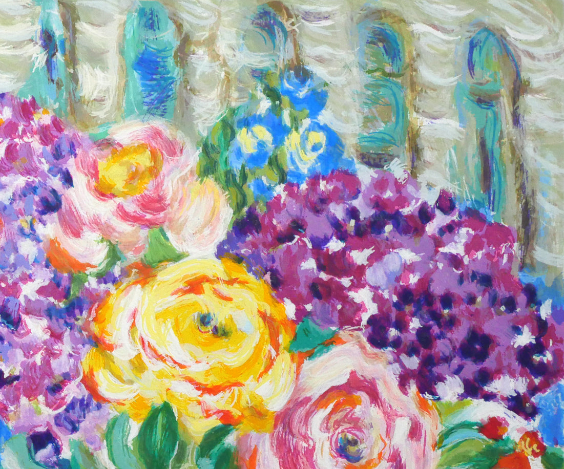 レスリー セイヤー(Leslie SAYOUR)「ブルーリボンベイス」シルクスクリーン版画 拡大画像2