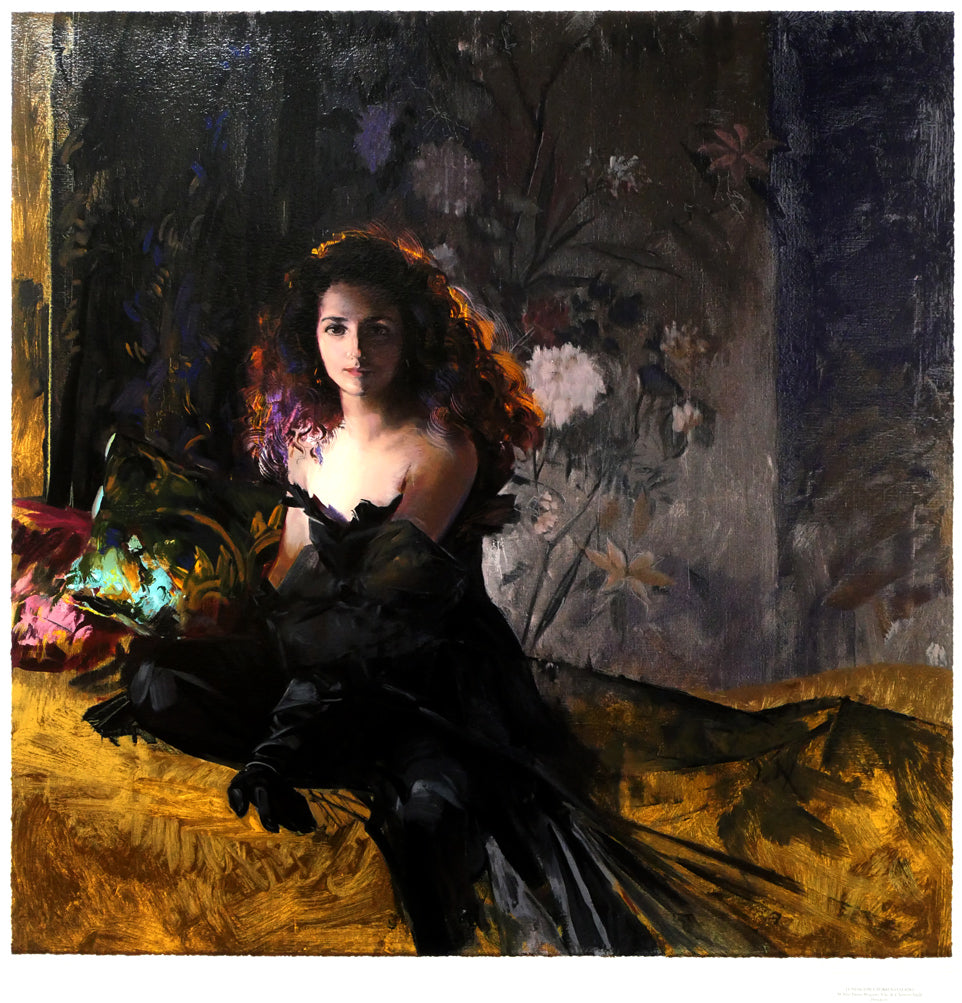 トレンツ リャド(Torrents LLADO)「カロリーナ・アミーゴ嬢」シルクスクリーン版画 作品全体画像