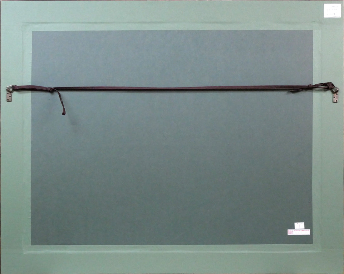 ルイ・イカール「二人の美人(Two Beauties)」エッチング・アクアチントに手彩色 額縁裏側画像