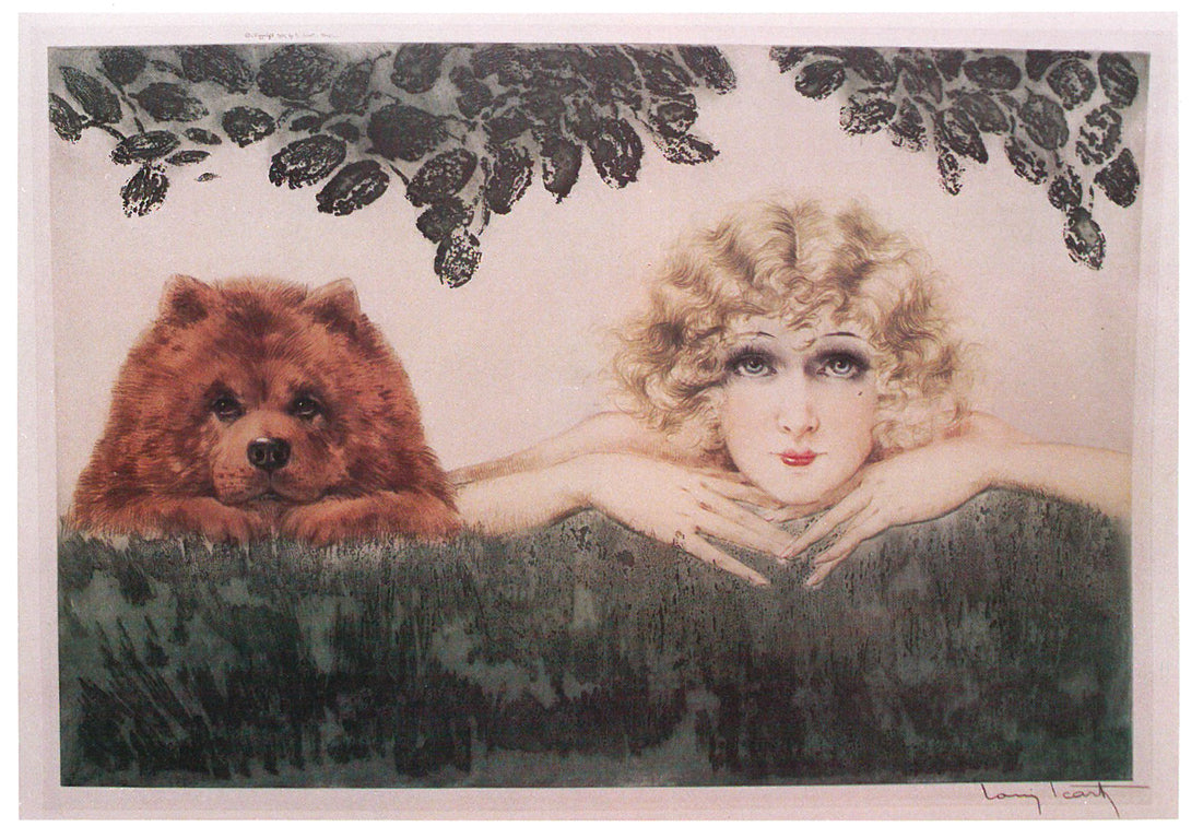 ルイ・イカール「二人の美人(Two Beauties)」エッチング・アクアチントに手彩色 レゾネ掲載内容1拡大画像