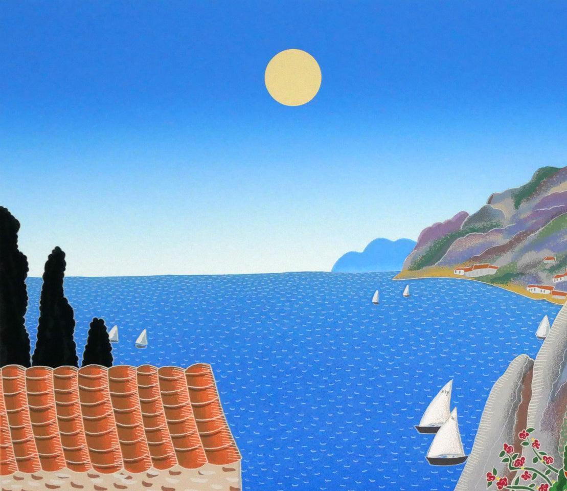 トーマス マックナイト(Thomas McKNIGHT)「マントン(Menton)」シルクスクリーン版画 拡大画像1