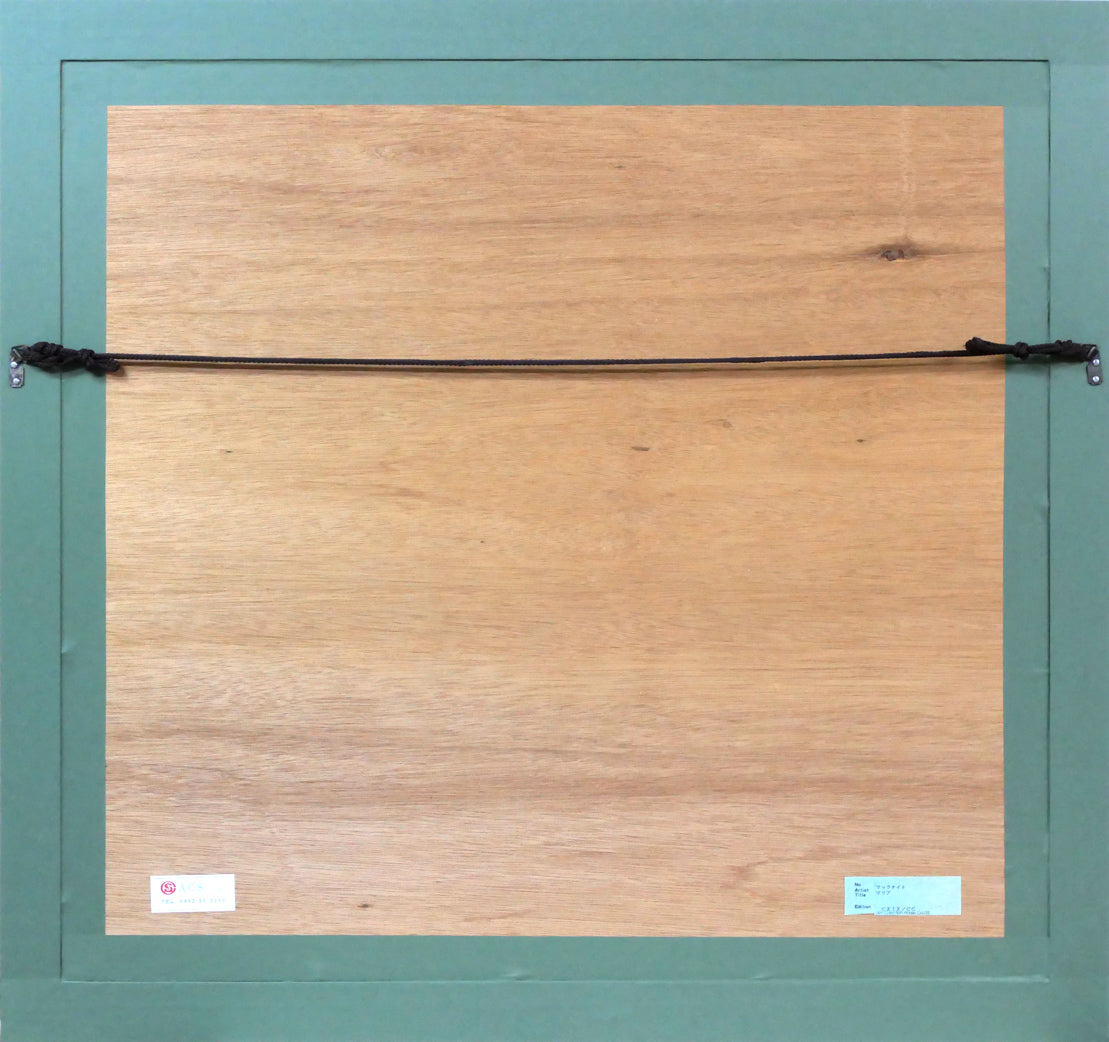 トーマス・マックナイト「マリブ(MALIBU)」シルクスクリーン版画 額縁裏側画像