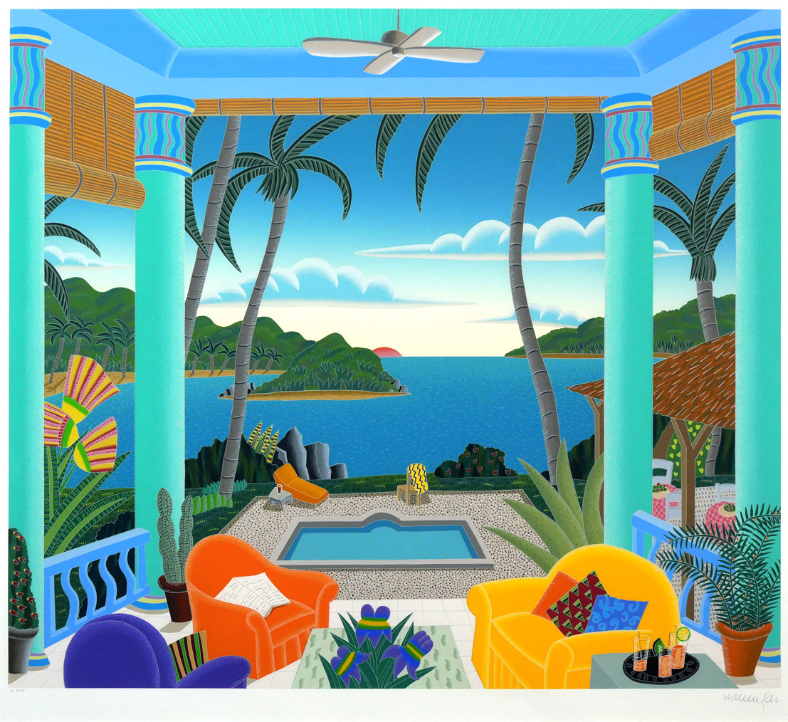 トーマス マックナイト(Thomas McKNIGHT)「マスティック パビリオン」シルクスクリーン版画 作品全体拡大画像