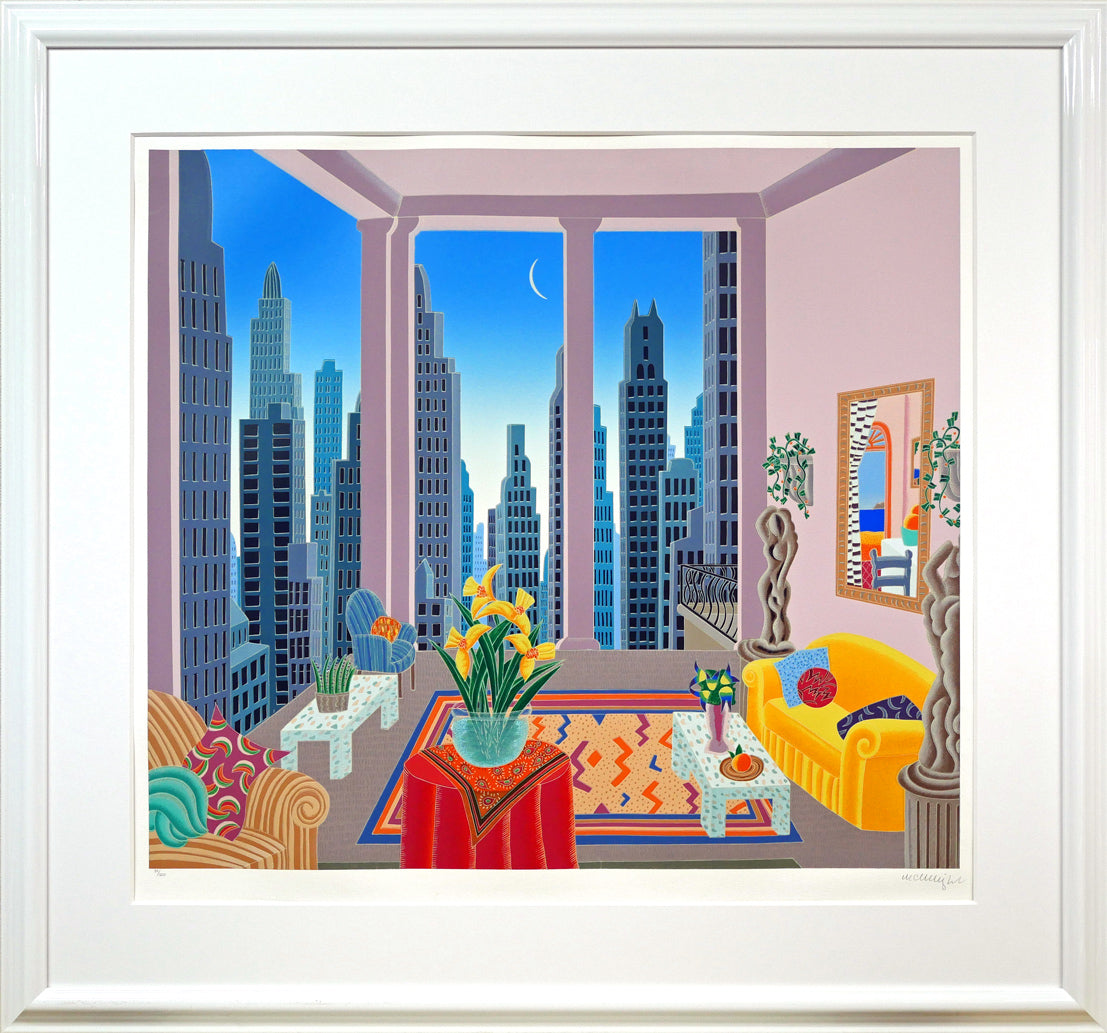 トーマス マックナイト(Thomas McKNIGHT)「ロックフェラーセンター」シルクスクリーン版画