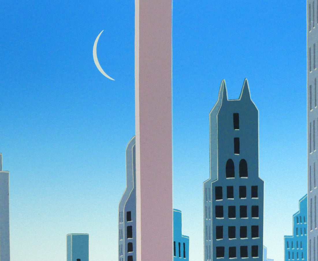 トーマス マックナイト(Thomas McKNIGHT)「ロックフェラーセンター」シルクスクリーン版画 拡大画像2