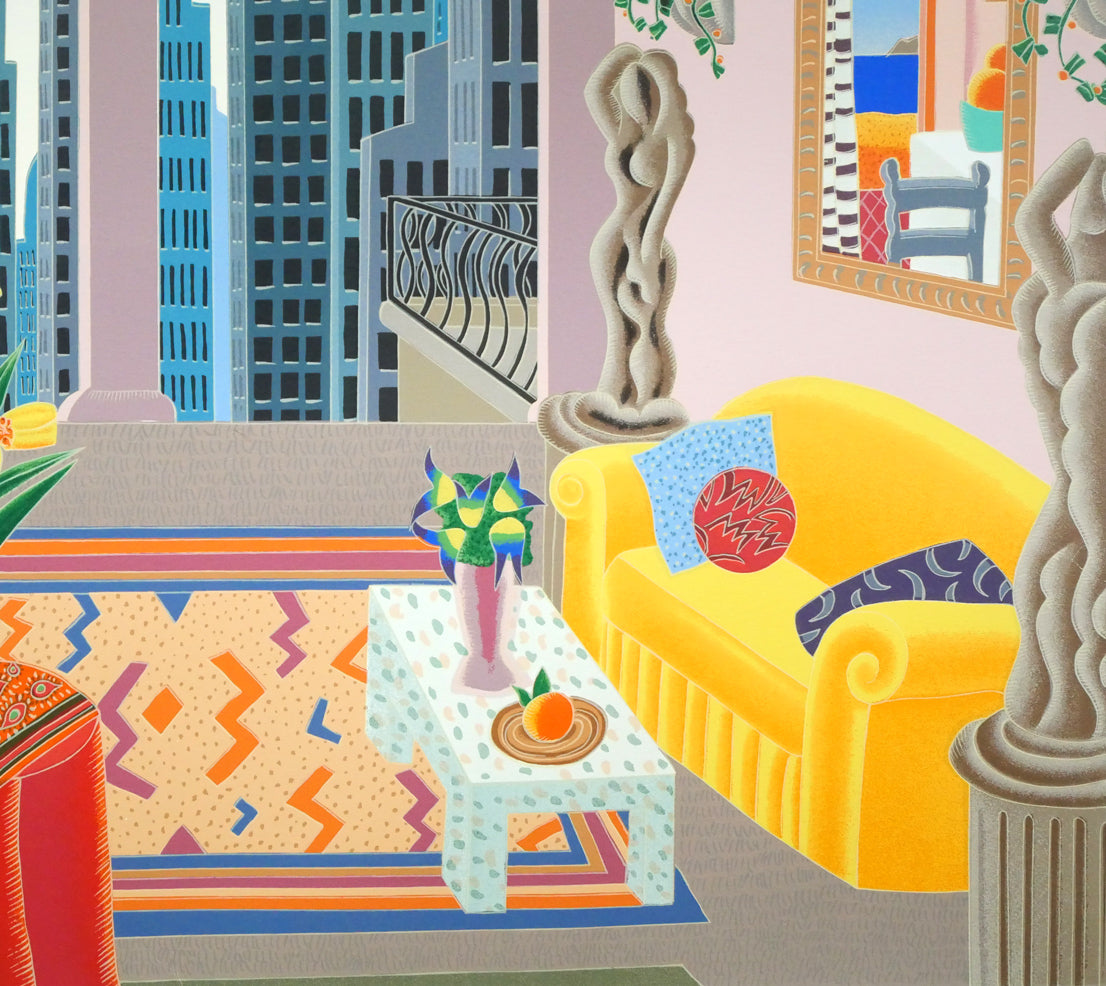 トーマス マックナイト(Thomas McKNIGHT)「ロックフェラーセンター」シルクスクリーン版画 拡大画像6