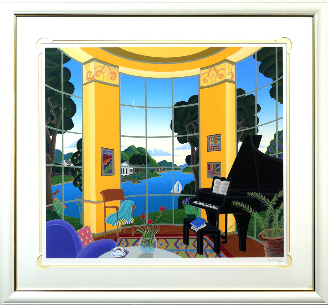 トーマス マックナイト(Thomas McKNIGHT)「イエローミュージックルーム」シルクスクリーン版画