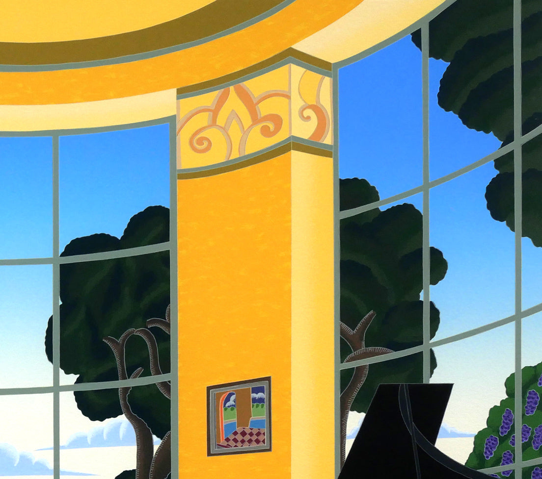 トーマス マックナイト(Thomas McKNIGHT)「イエローミュージックルーム」シルクスクリーン版画 拡大画像2