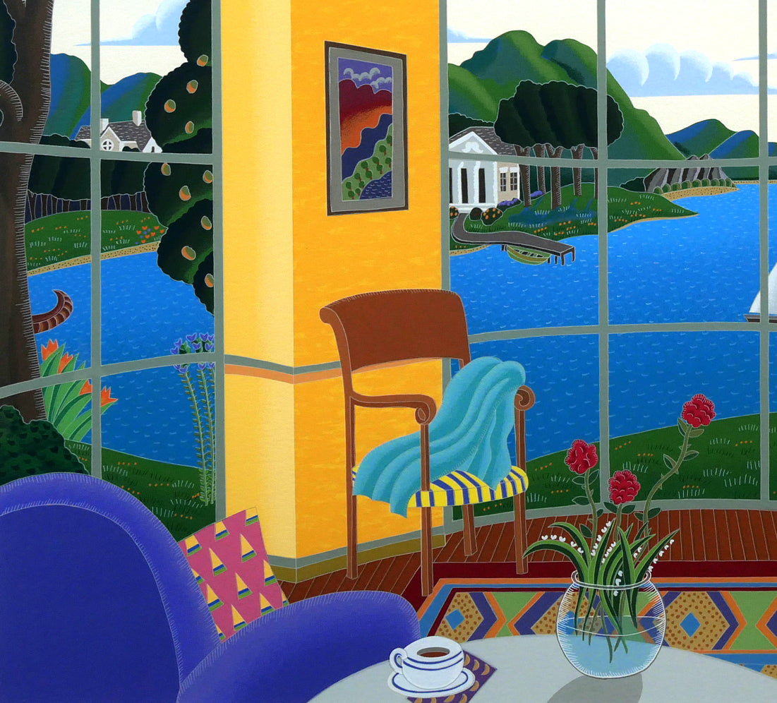 トーマス マックナイト(Thomas McKNIGHT)「イエローミュージックルーム」シルクスクリーン版画 拡大画像3