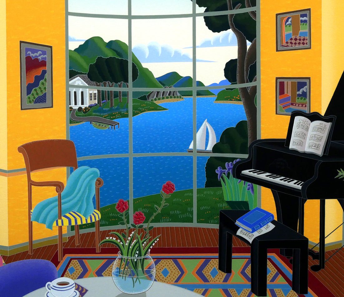 トーマス マックナイト(Thomas McKNIGHT)「イエローミュージックルーム」シルクスクリーン版画 拡大画像5