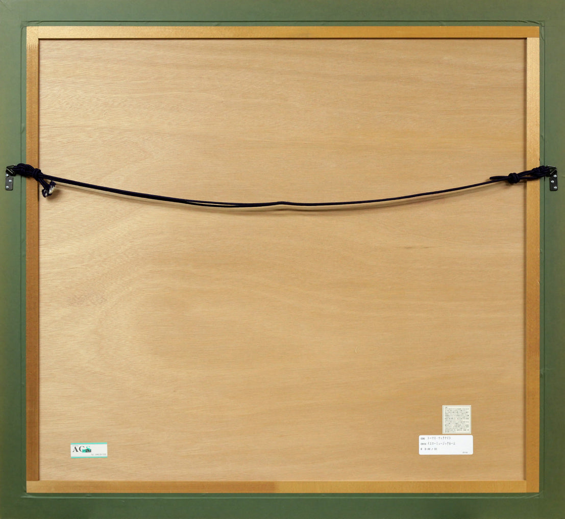 トーマス マックナイト(Thomas McKNIGHT)「イエローミュージックルーム」シルクスクリーン版画 額縁裏側画像