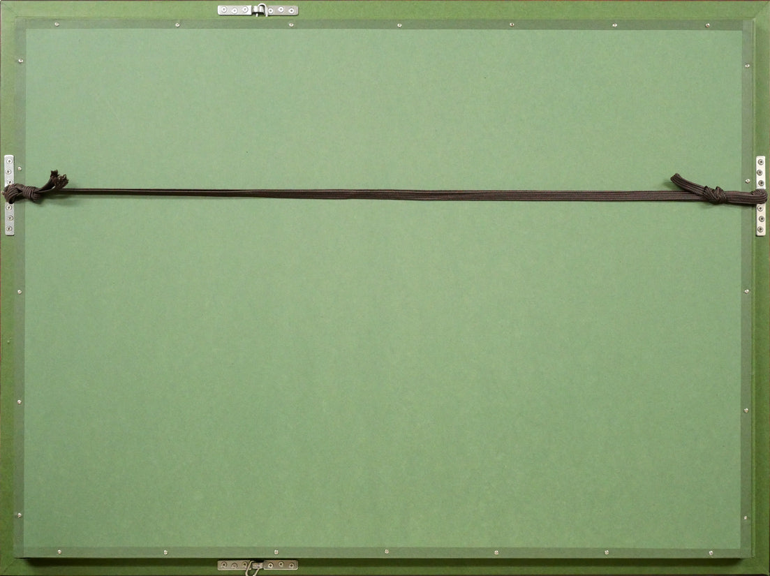 前原秀雄「鮮やかな記憶」テンペラ画・M15号 額縁裏側画像