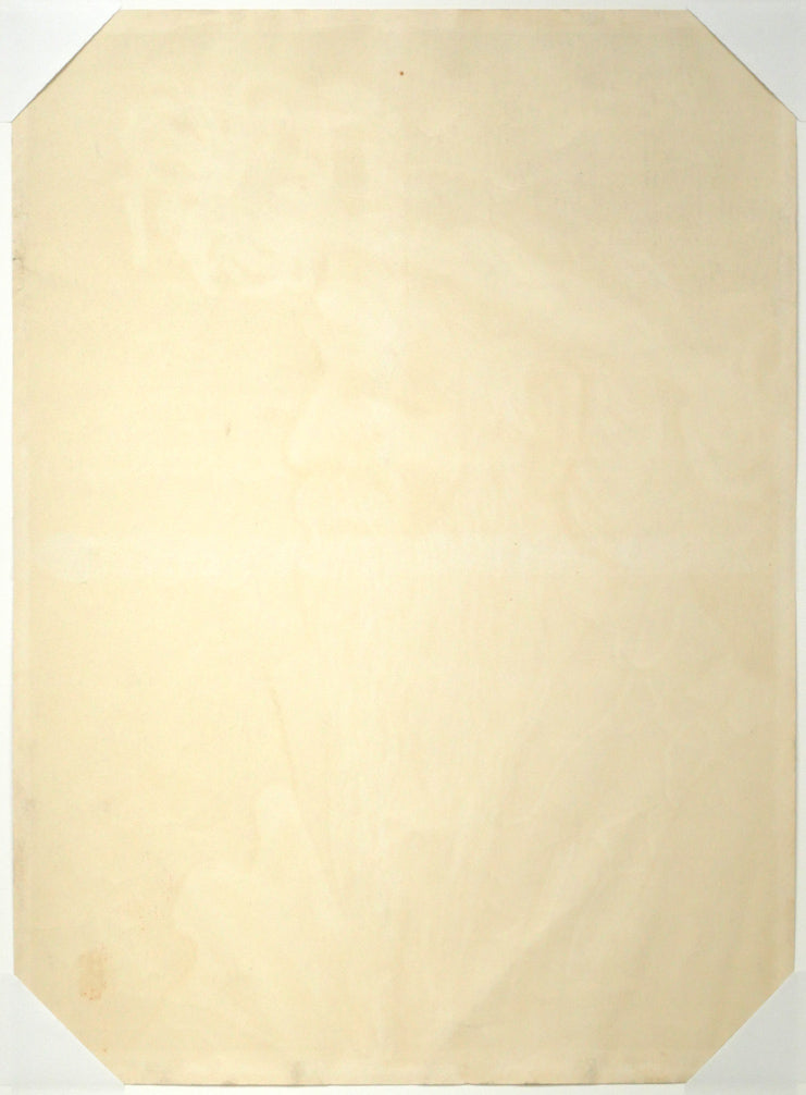 前田政雄「アイヌ」木版画・1959年作 作品シート裏側画像