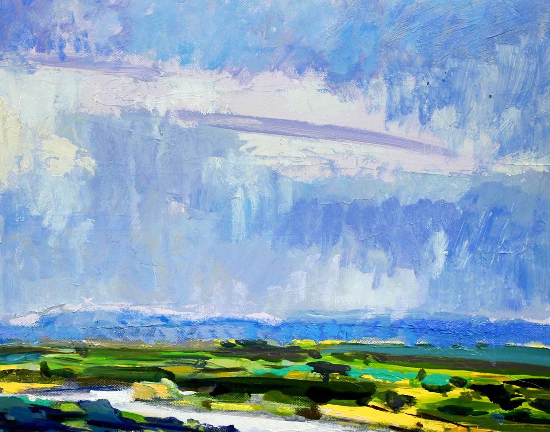 真柄修一「霧多布湿原(厚岸郡浜中町)」油絵・P20号 拡大画像2