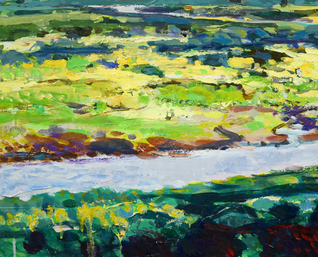 真柄修一「霧多布湿原(厚岸郡浜中町)」油絵・P20号 拡大画像3