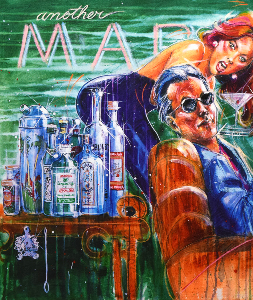 マイケル ブライアン(Michael Bryan)「アナザーマティーニ」シルクスクリーン版画 拡大画像1