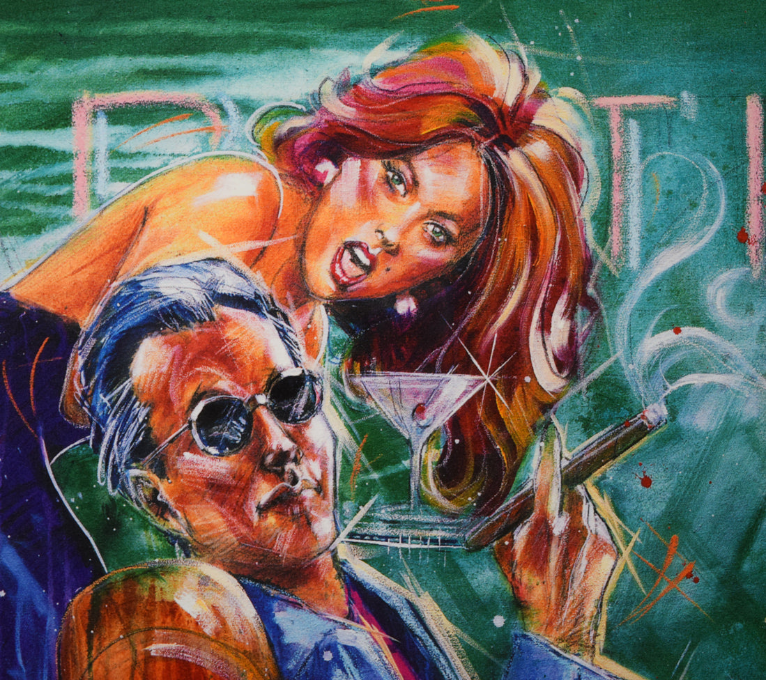 マイケル ブライアン(Michael Bryan)「アナザーマティーニ」シルクスクリーン版画 拡大画像4