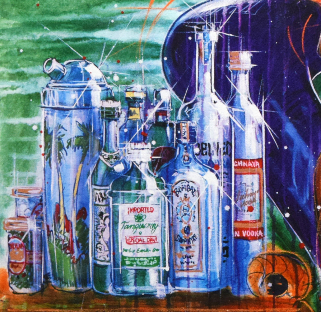 マイケル ブライアン(Michael Bryan)「アナザーマティーニ」シルクスクリーン版画 拡大画像3