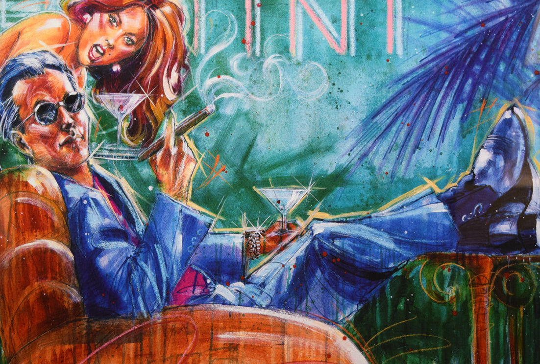 マイケル ブライアン(Michael Bryan)「アナザーマティーニ」シルクスクリーン版画 拡大画像6