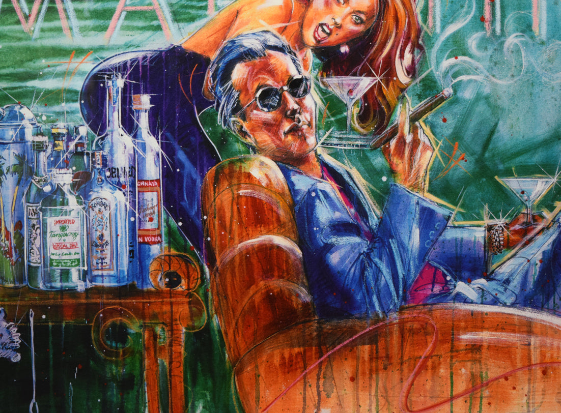 マイケル ブライアン(Michael Bryan)「アナザーマティーニ」シルクスクリーン版画 拡大画像5