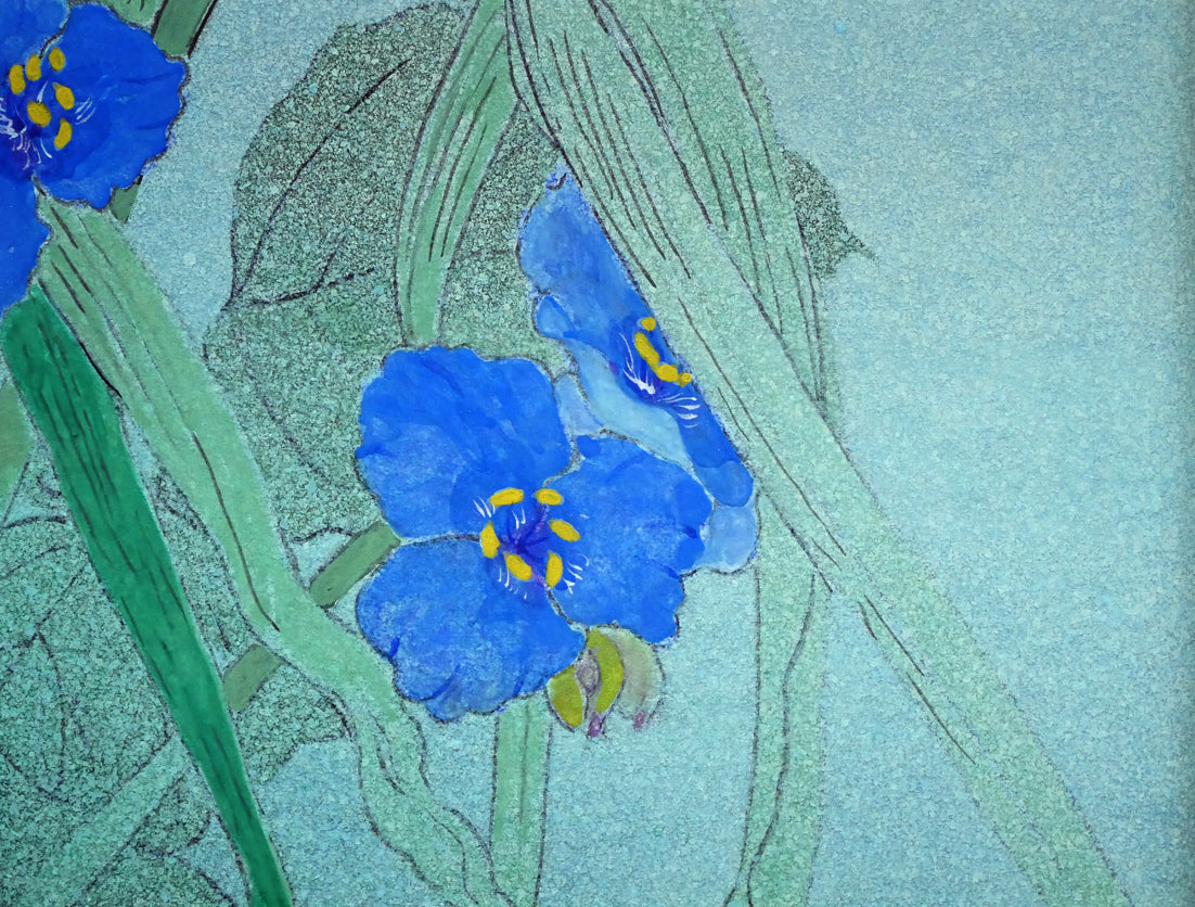 牧野一泉「つゆ草」日本画・SM 拡大画像4