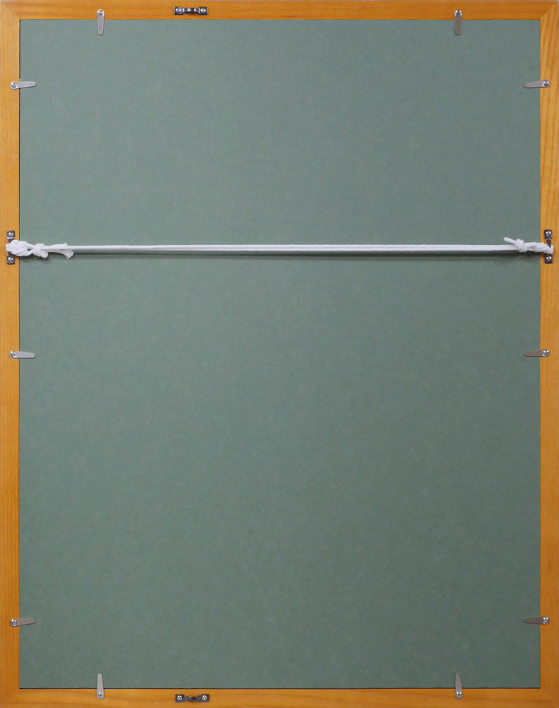 ハビエル マリスカル(JAVIER MARISCAL)「ラクダのいる風景」エッチング(銅版画) 額縁裏側画像