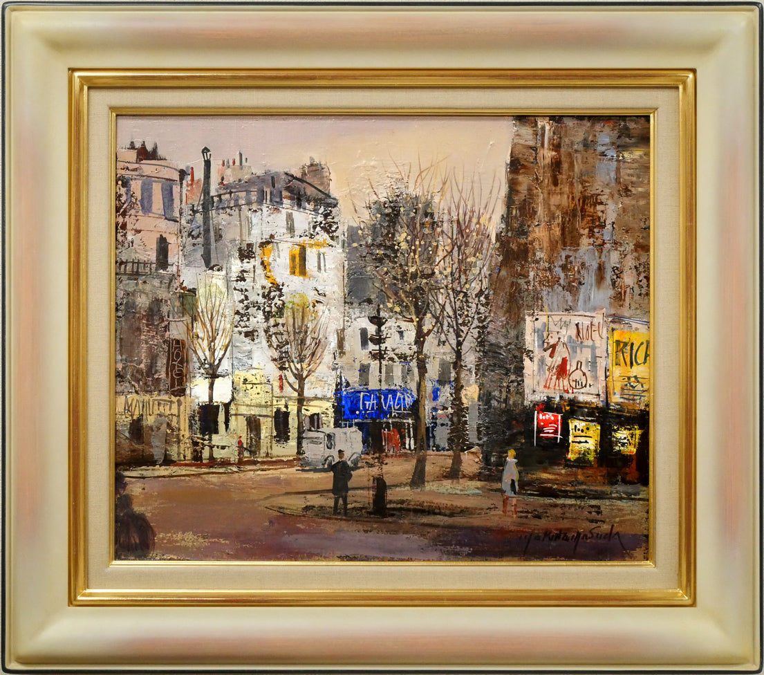 増田誠「アベニュ・ド・メン」油絵・F8号