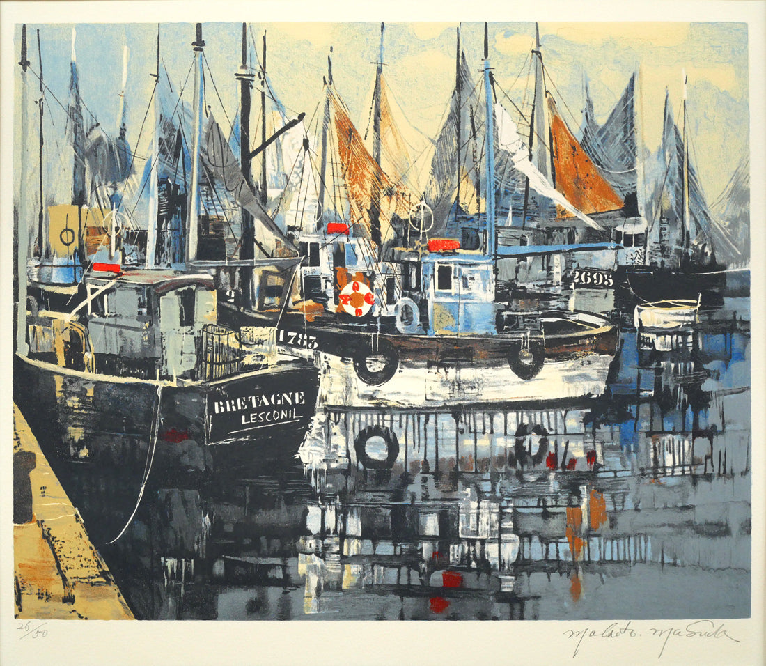 増田誠「ブルターニュー」リトグラフ 作品全体画像