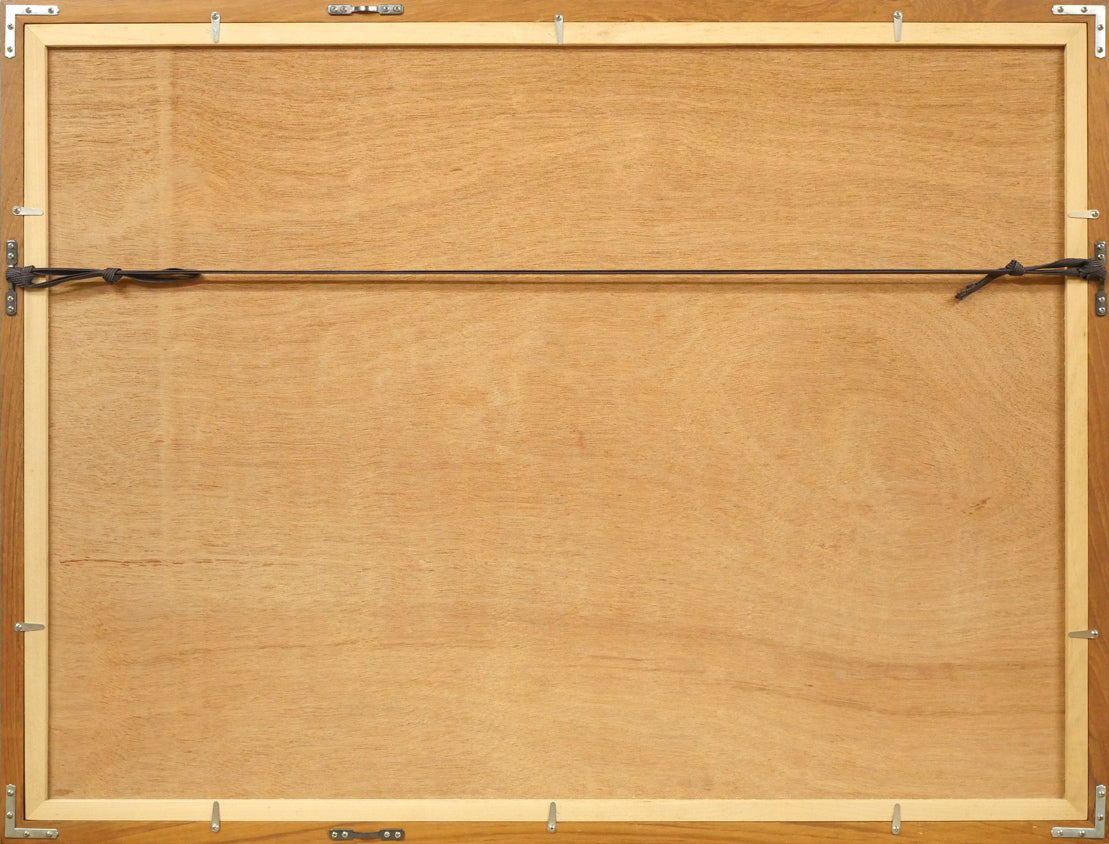 増田誠「ブルターニュー」リトグラフ 額縁裏側画像