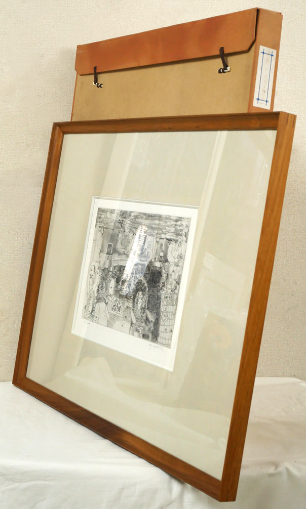 増田誠「エッチング1」銅版画 付属品画像(布タトウ箱付き)