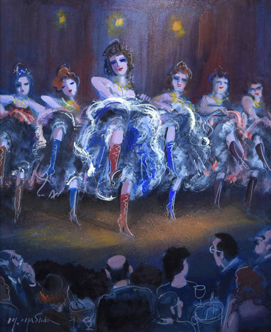 増田誠「フレンチカンカン」油絵・F15号 作品全体画像