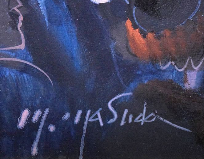 増田誠「フレンチカンカン」油絵・F15号 サイン拡大画像