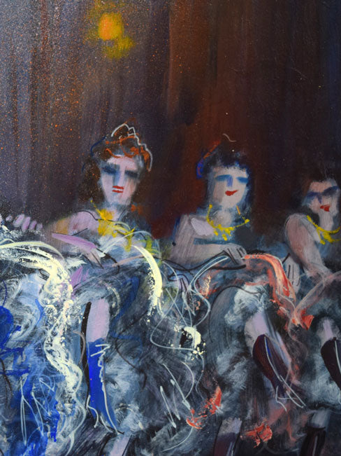 増田誠「フレンチカンカン」油絵・F15号 拡大画像2