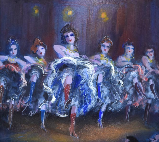 増田誠「フレンチカンカン」油絵・F15号 拡大画像3