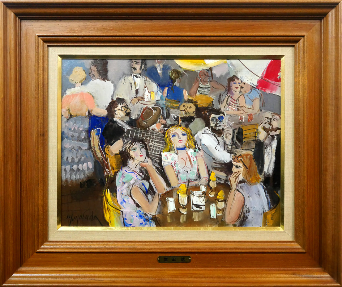 増田誠「キャフエーテラス」油絵・F6号