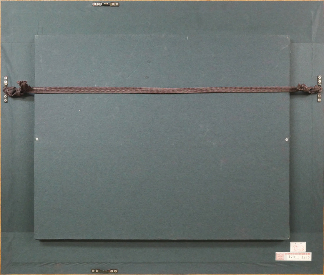 増田誠「キャフエーテラス」油絵・F6号 額縁裏側画像