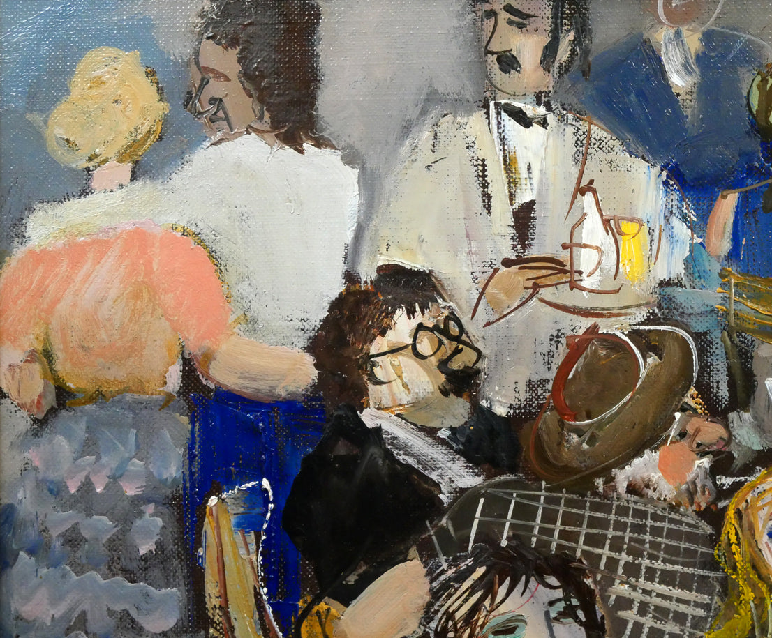 増田誠「キャフエーテラス」油絵・F6号 拡大画像1