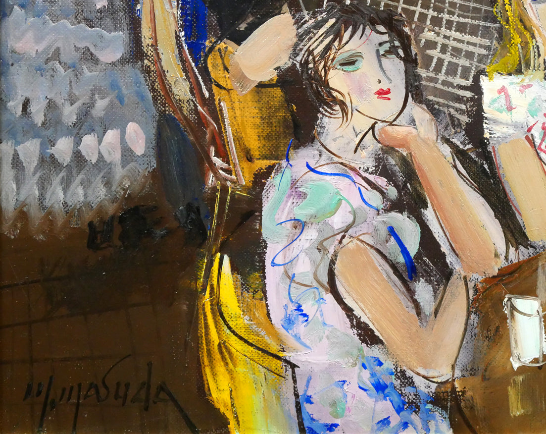 増田誠「キャフエーテラス」油絵・F6号 拡大画像3