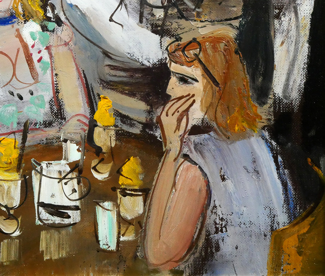 増田誠「キャフエーテラス」油絵・F6号 拡大画像4