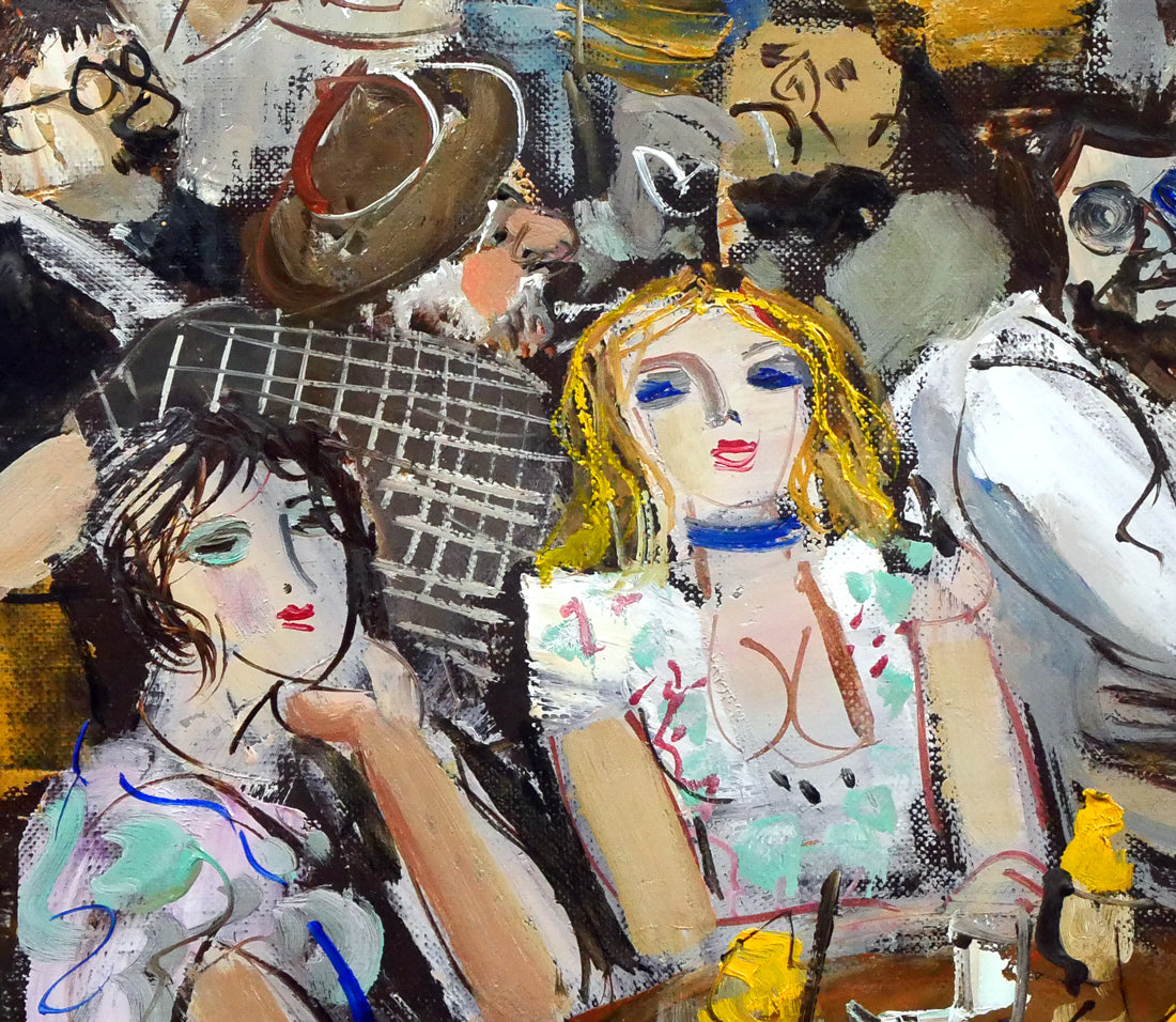 増田誠「キャフエーテラス」油絵・F6号 拡大画像5