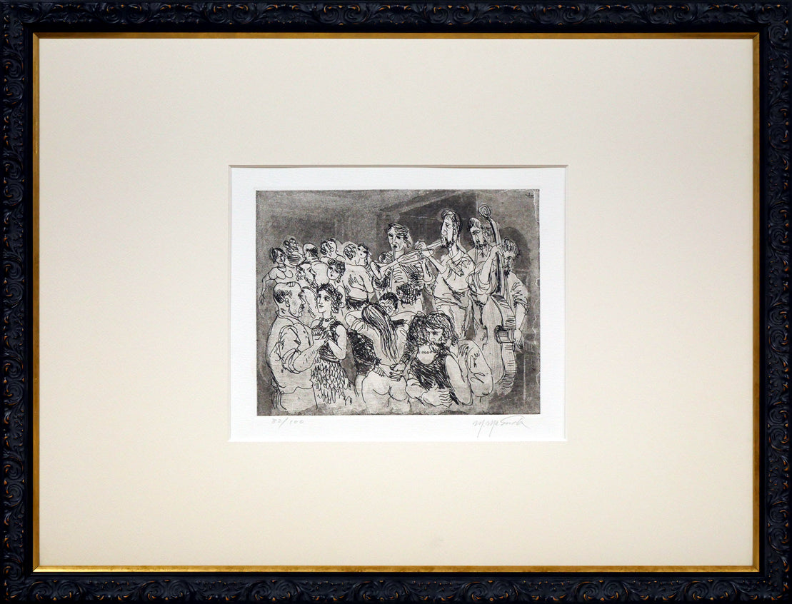 増田誠「レ・ミュジシャン」銅版画