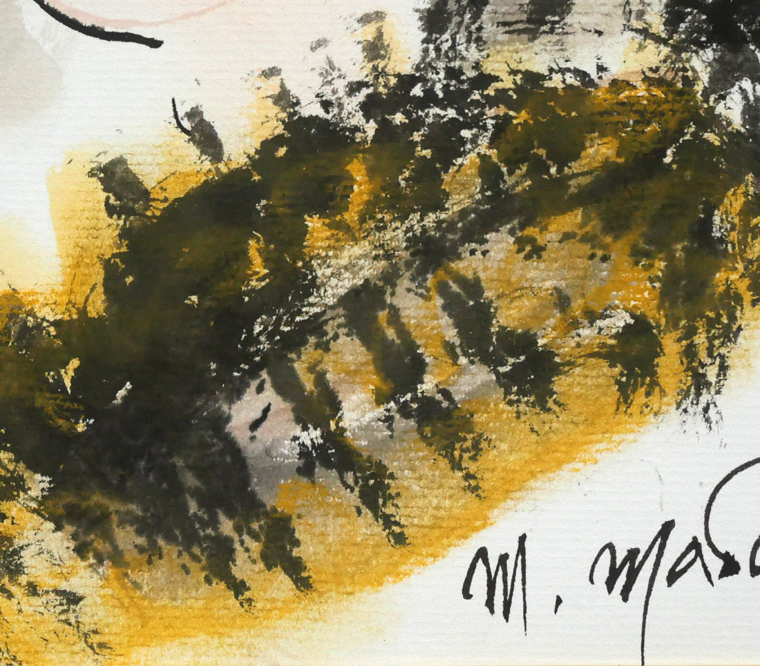 増田誠「マドモアゼルB」水彩画・色紙 拡大画像4