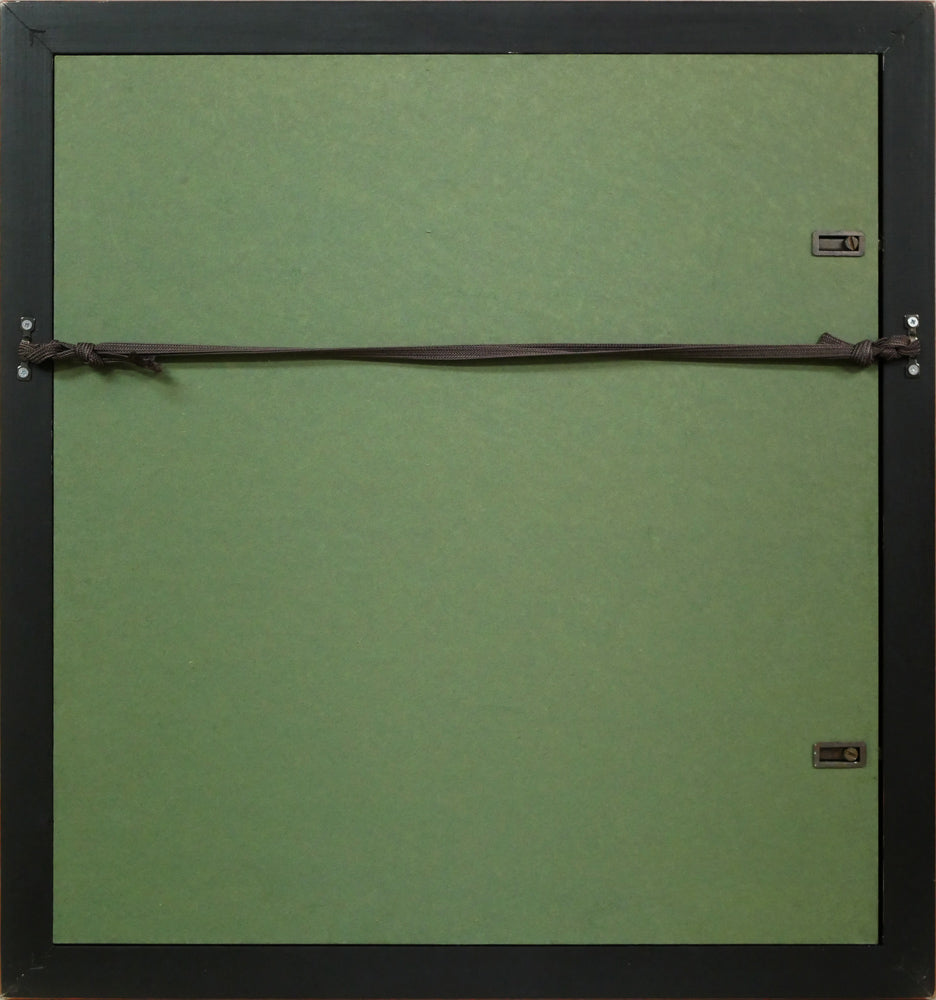 増田誠「マドモアゼルB」水彩画・色紙 額縁裏側画像