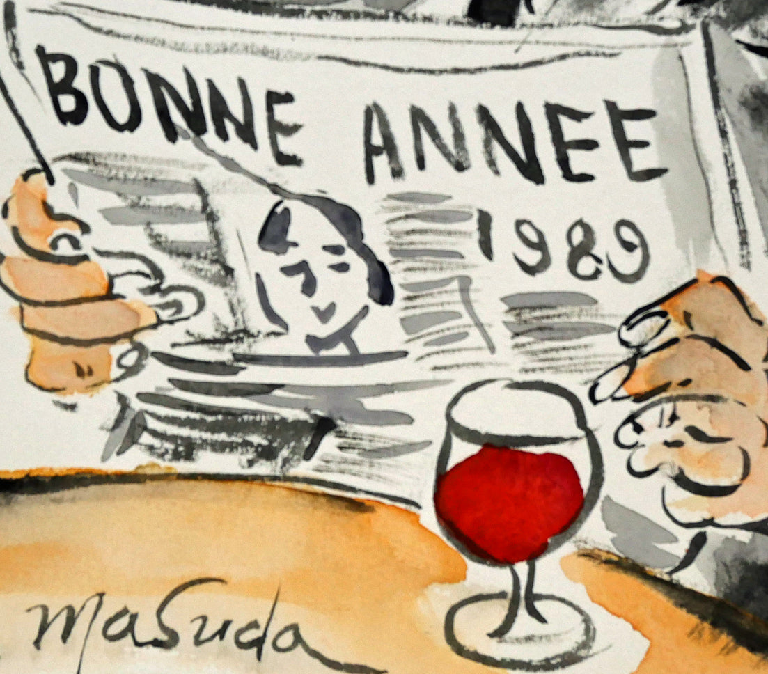 増田誠「ムッシュ」水彩画・6号 拡大画像4