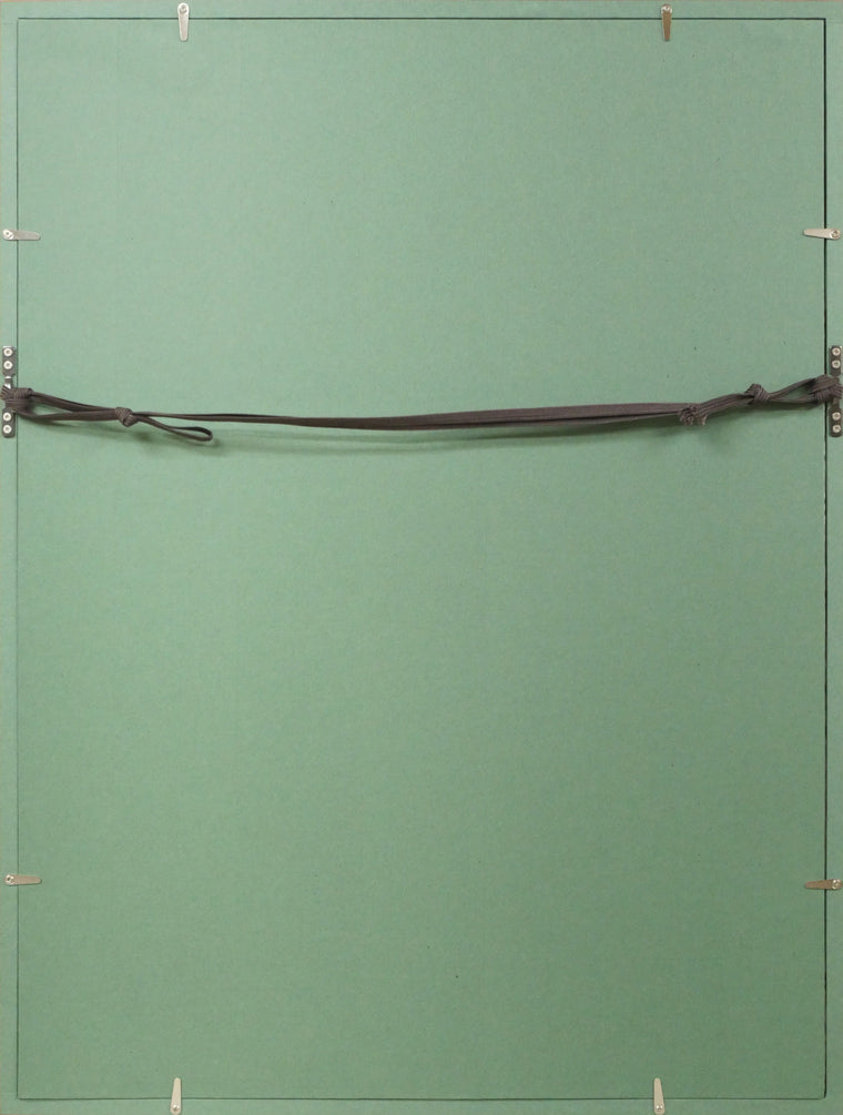 増田誠「ムッシュ」水彩画・6号 額縁裏側画像